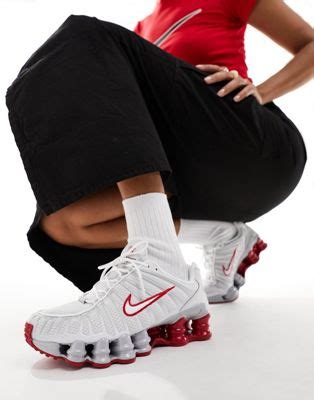 nike sneakers damen weiß rot upc 00820652605251|Nike – Shox TL – Unisex.